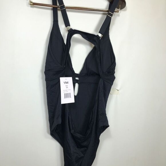 YMI Women's  Black Open Back One Piece swimsuit Size 3xl - Picture 8 of 9
